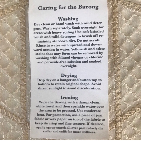 Cream beige Piña Organza Men’s Modern Barong Tagalog w/ classic embroidery - Picture 9 of 10